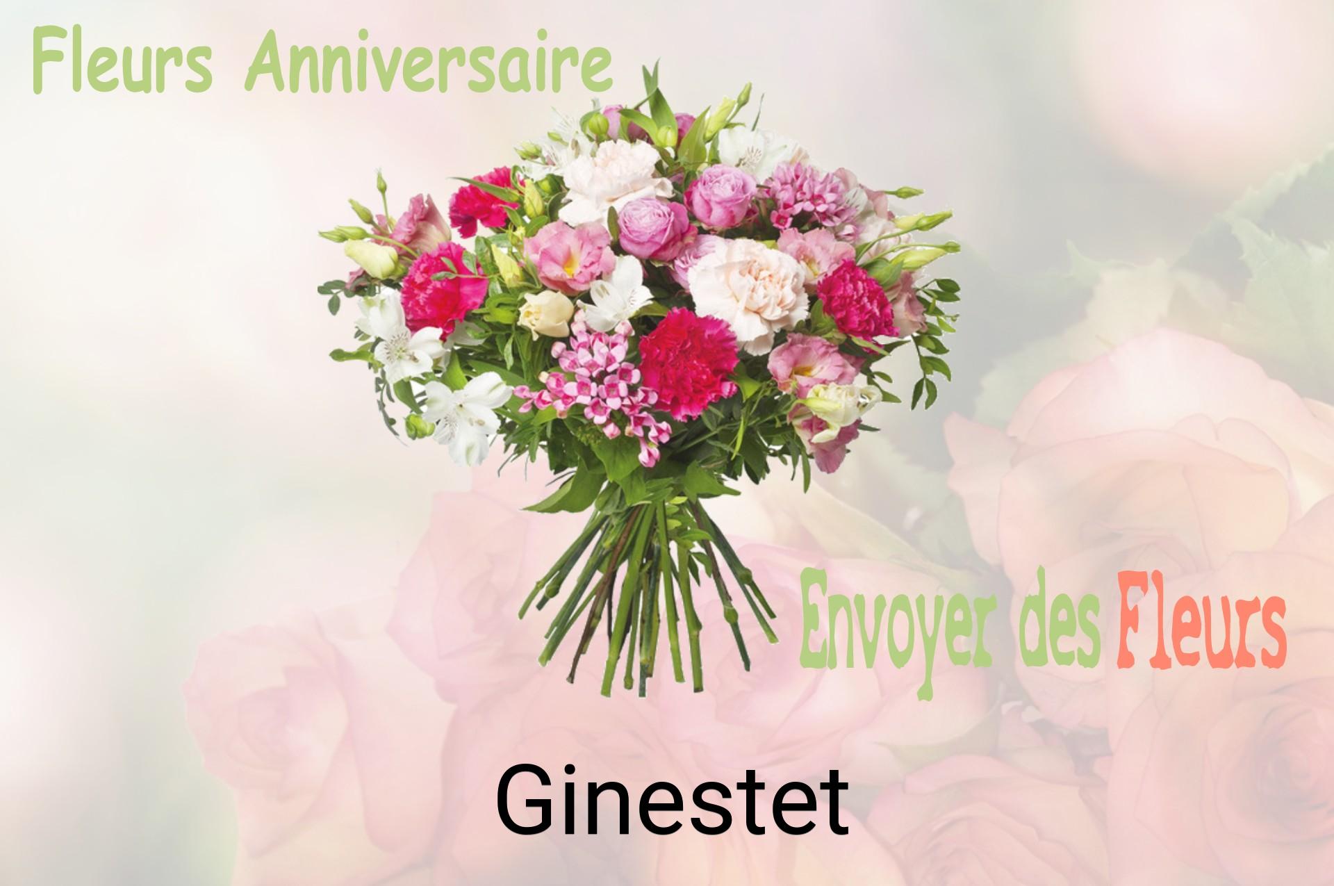 Bouquet de fleurs d’anniversaire livré à Ginestet